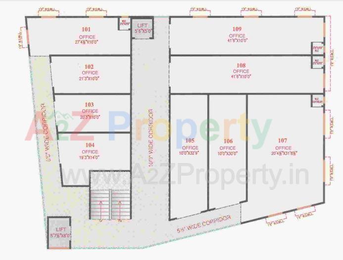3D Elevation of real estate project Omkar Plaza located at Nikol, Ahmedabad, Gujarat