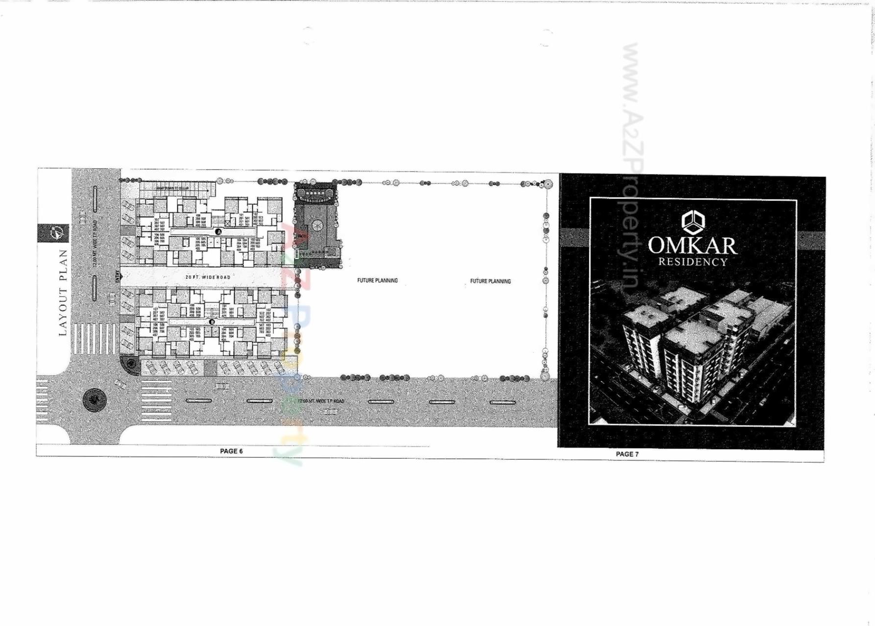 Layout of real estate project Omkar Residency located at Bareja, Ahmedabad, Gujarat