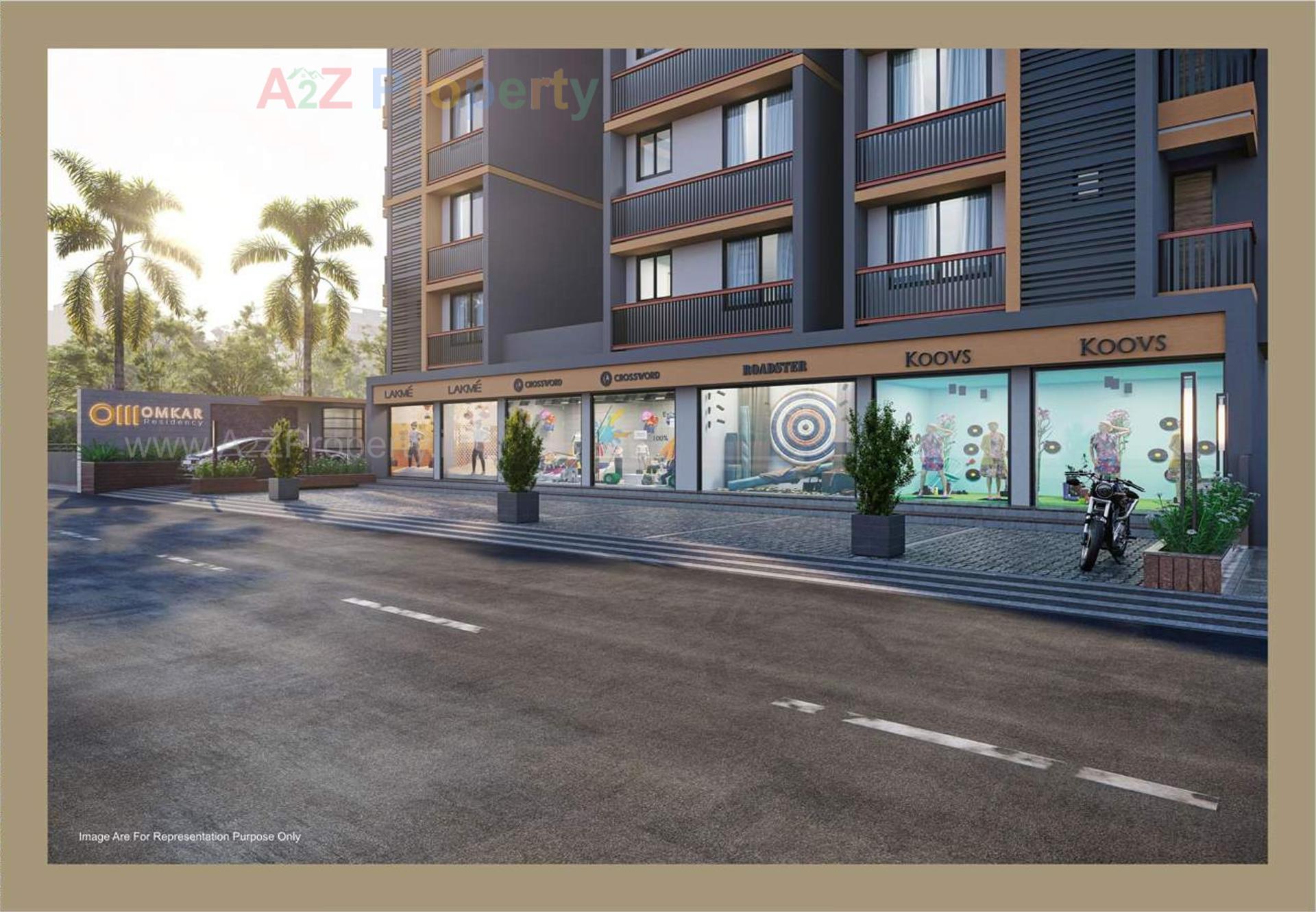 3D Elevation of real estate project Omkar Residency located at Vinzol, Ahmedabad, Gujarat