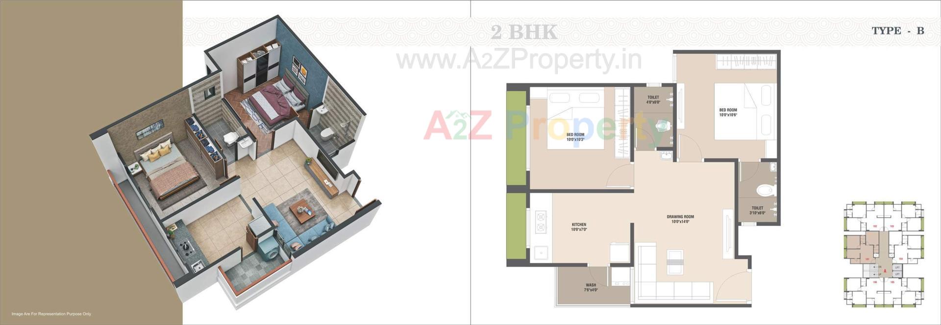 Layout of real estate project Omkar Residency located at Vinzol, Ahmedabad, Gujarat