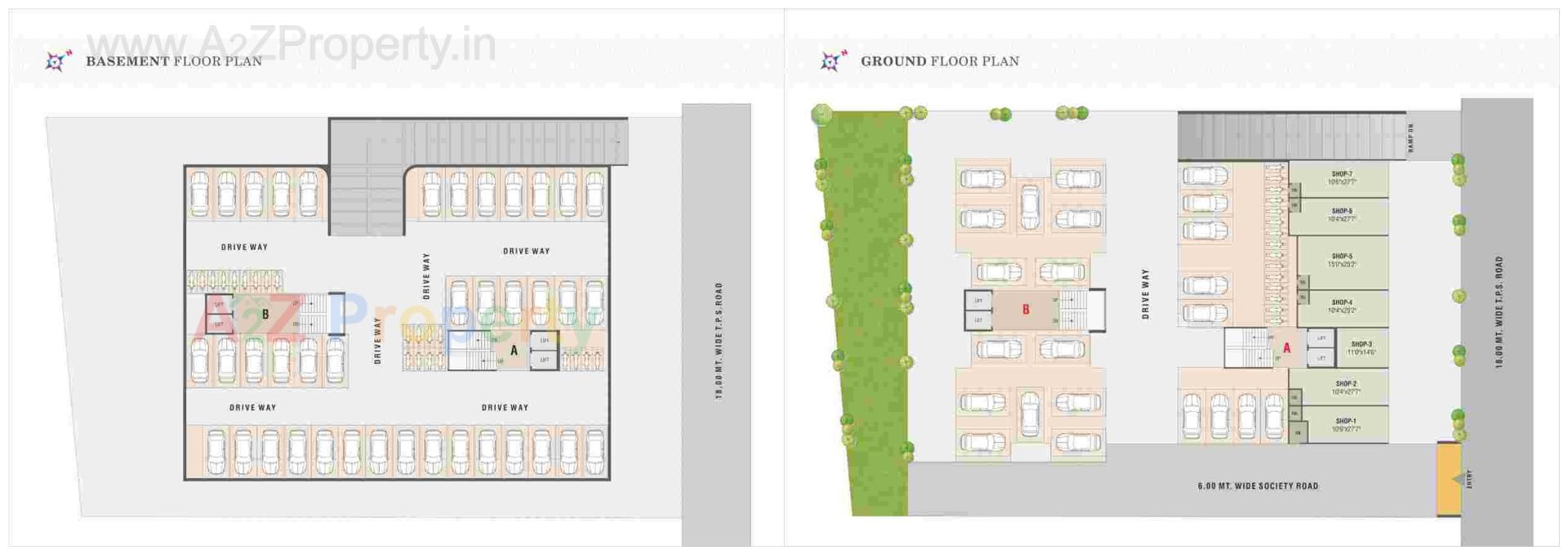 Layout of real estate project Omkar Residency located at Vinzol, Ahmedabad, Gujarat