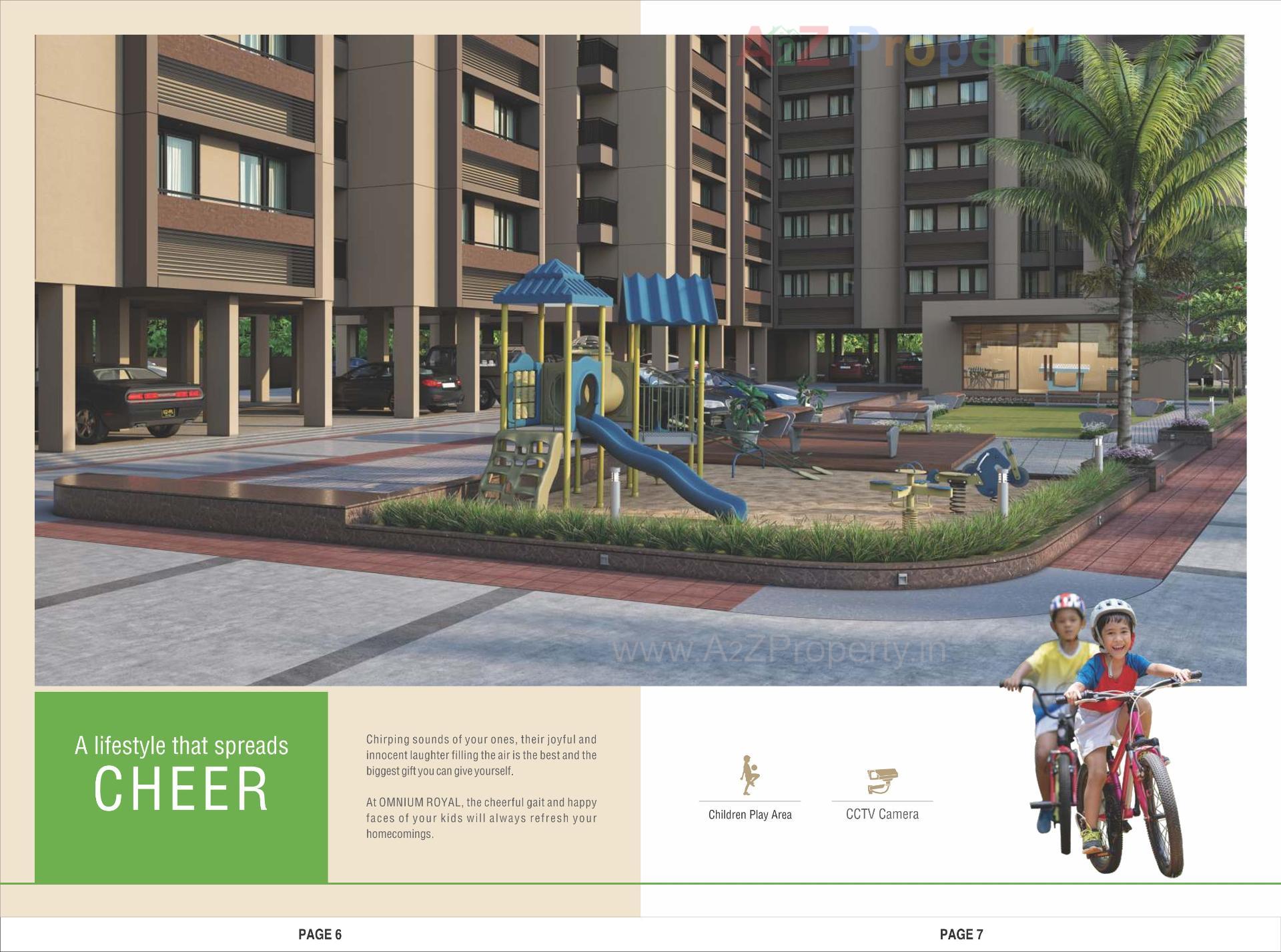 3D Elevation of real estate project Omnium Royal located at Nana-chiloda, Ahmedabad, Gujarat