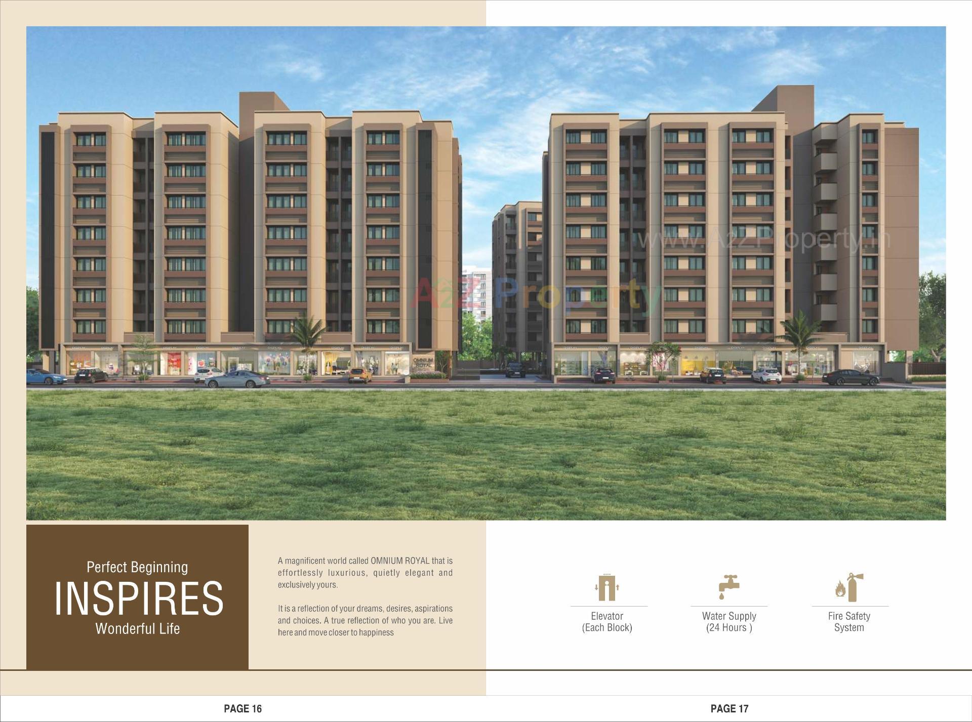 3D Elevation of real estate project Omnium Royal located at Nana-chiloda, Ahmedabad, Gujarat