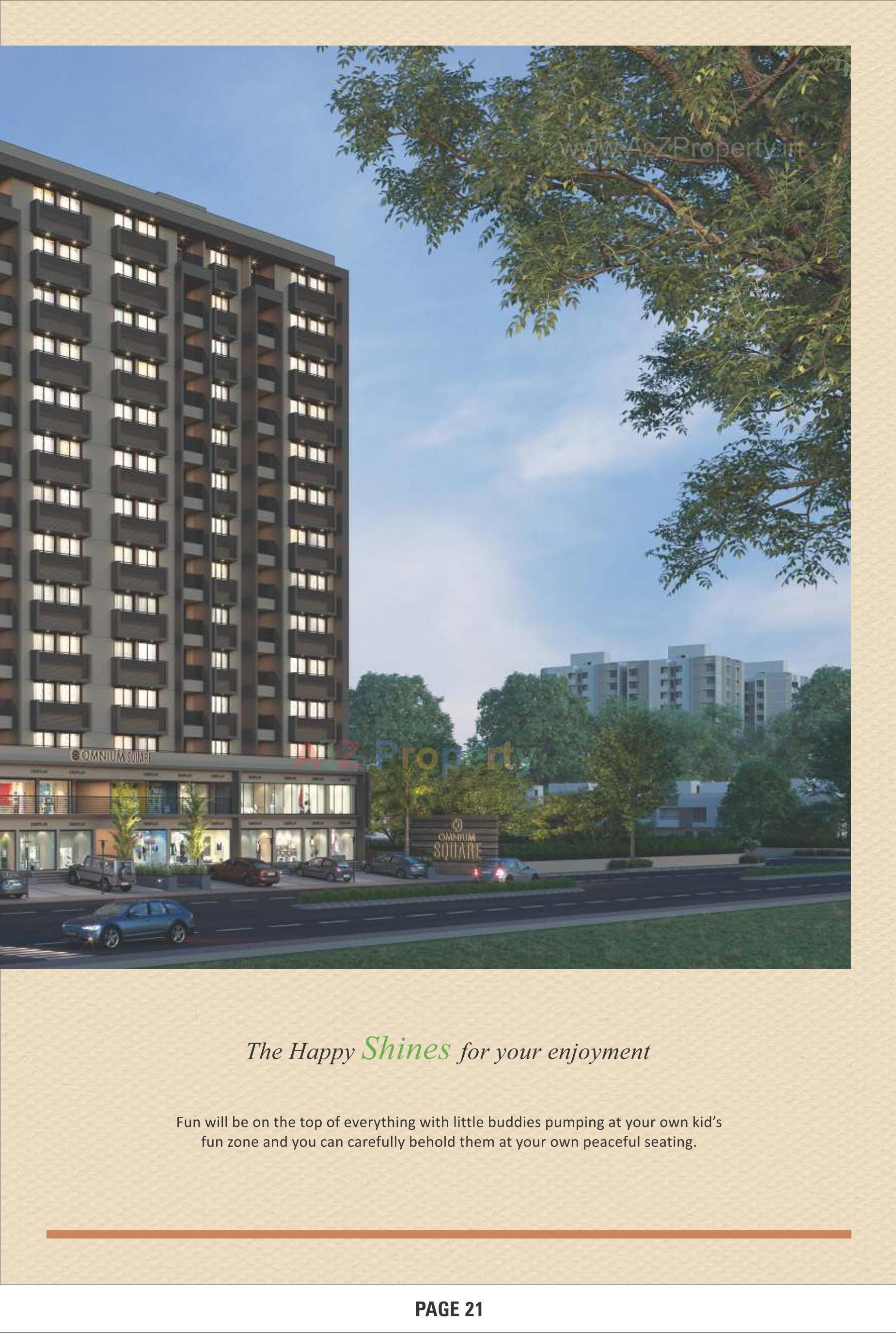 3D Elevation of real estate project Omnium Square located at Naroda, Ahmedabad, Gujarat