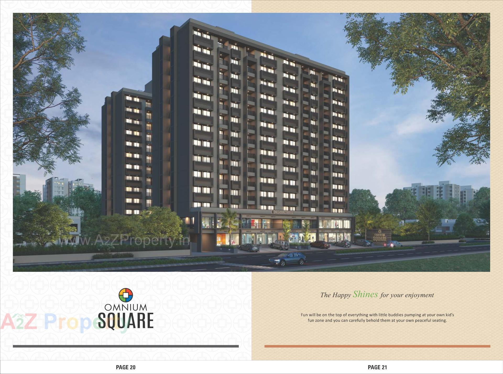 3D Elevation of real estate project Omnium Square located at Naroda, Ahmedabad, Gujarat