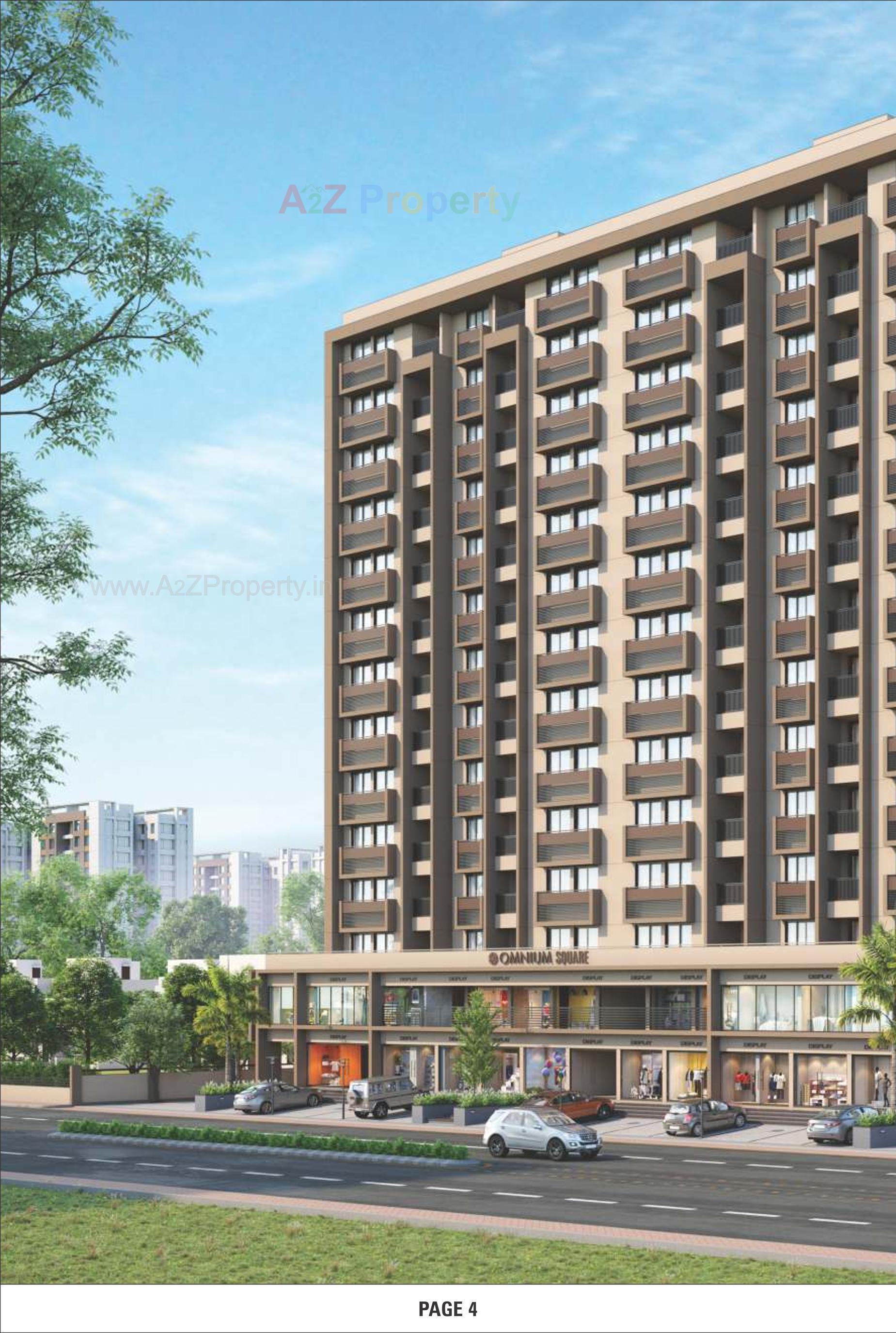 3D Elevation of real estate project Omnium Square located at Naroda, Ahmedabad, Gujarat