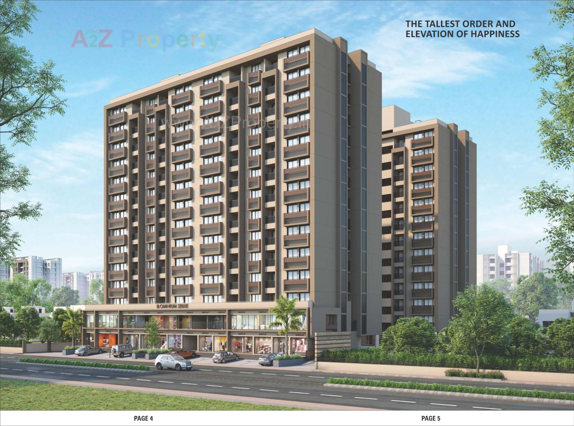 3D Elevation of real estate project Omnium Square located at Naroda, Ahmedabad, Gujarat