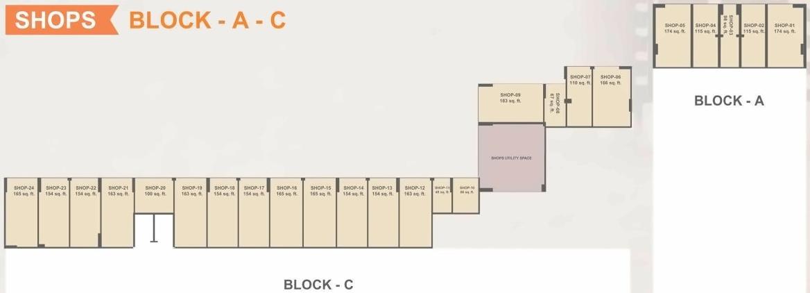 Layout of real estate project Omshanti Raj Niwas located at Vatva, Ahmedabad, Gujarat