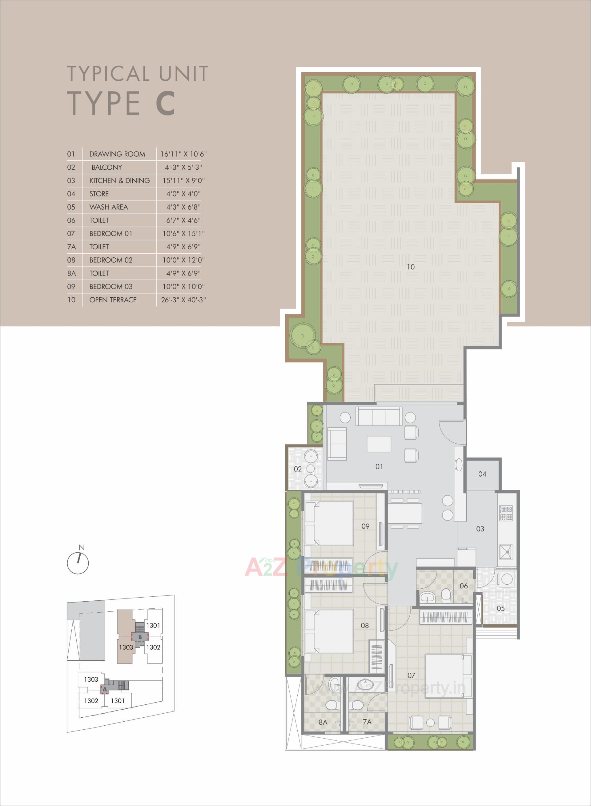 Layout of real estate project One located at Shilaj, Ahmedabad, Gujarat