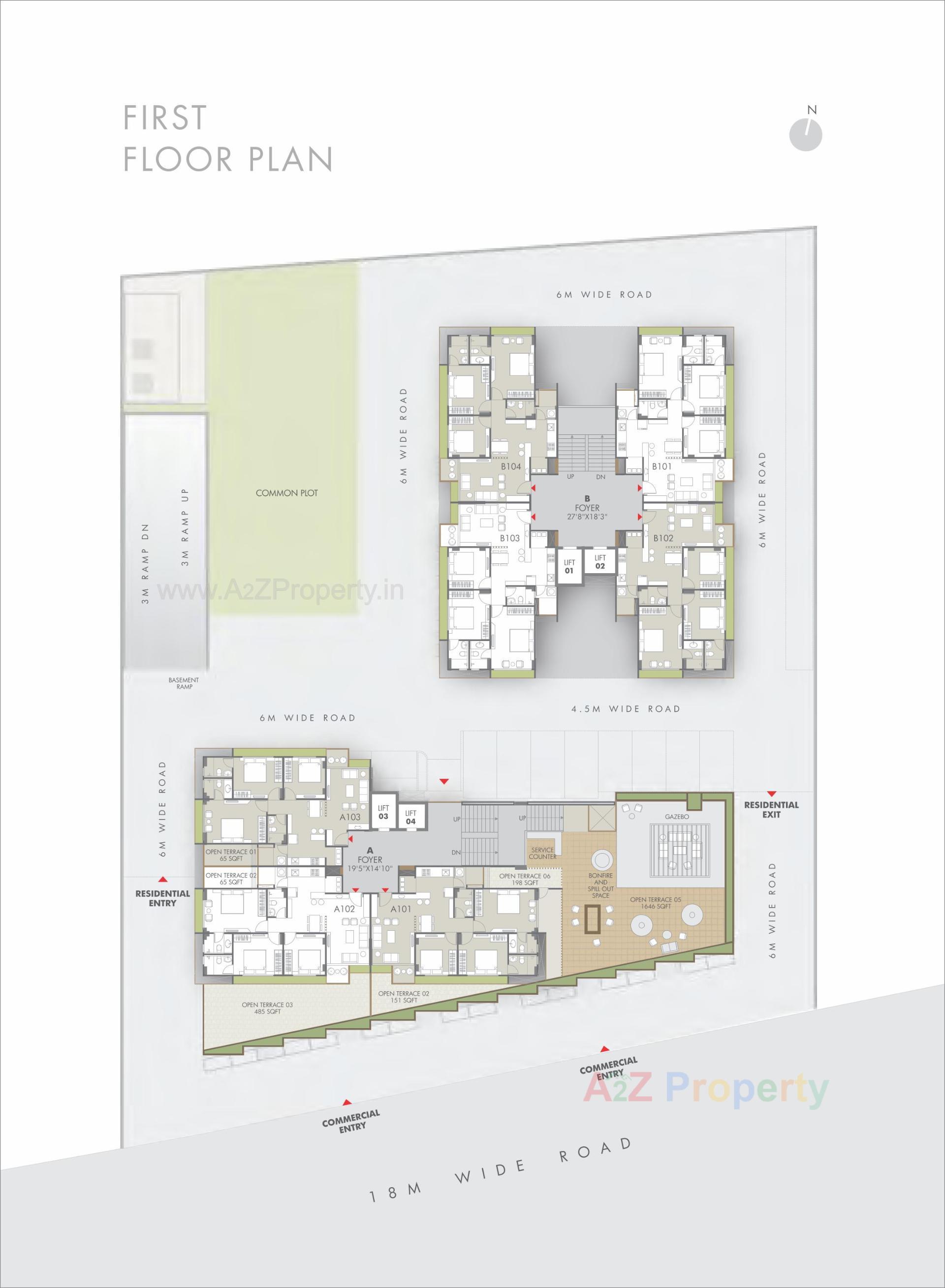 Layout of real estate project One located at Shilaj, Ahmedabad, Gujarat