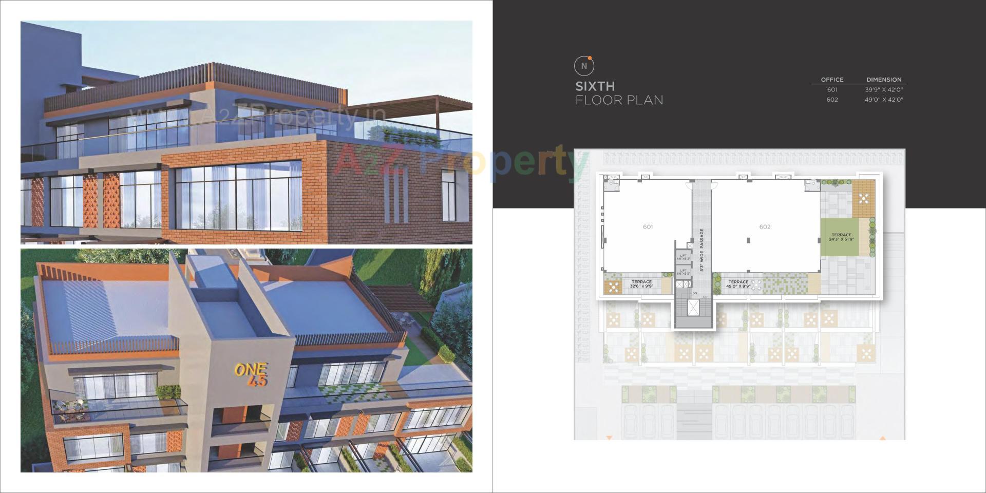 Layout of real estate project One located at Sola, Ahmedabad, Gujarat