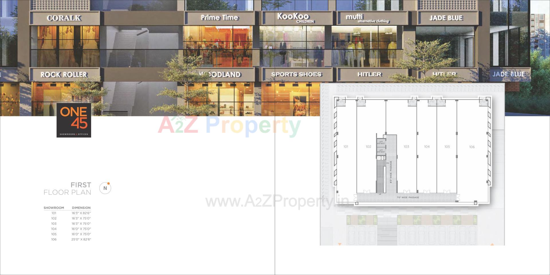 Layout of real estate project One located at Sola, Ahmedabad, Gujarat