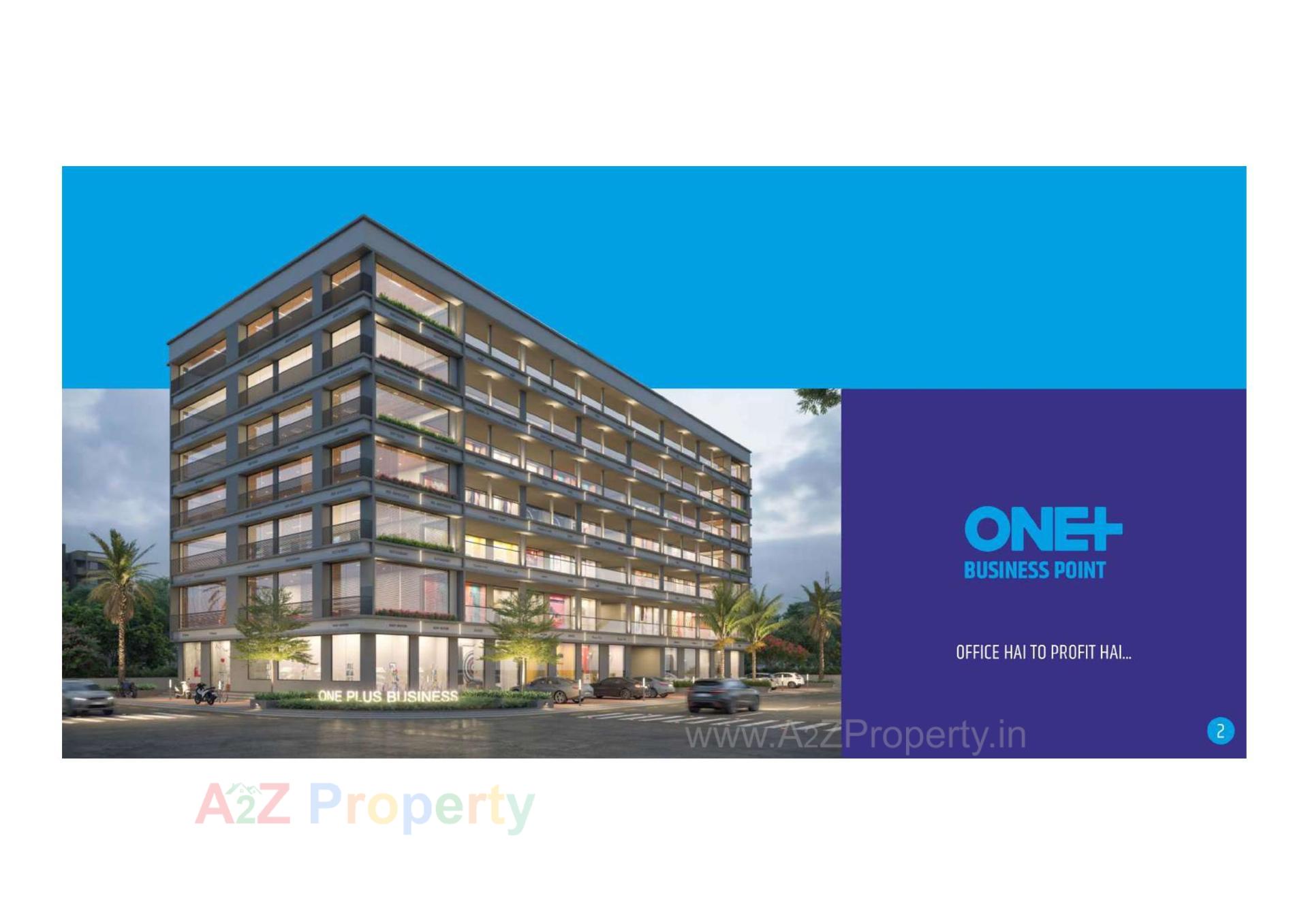 3D Elevation of real estate project One Plus Business Point located at Ahmedabad, Ahmedabad, Gujarat