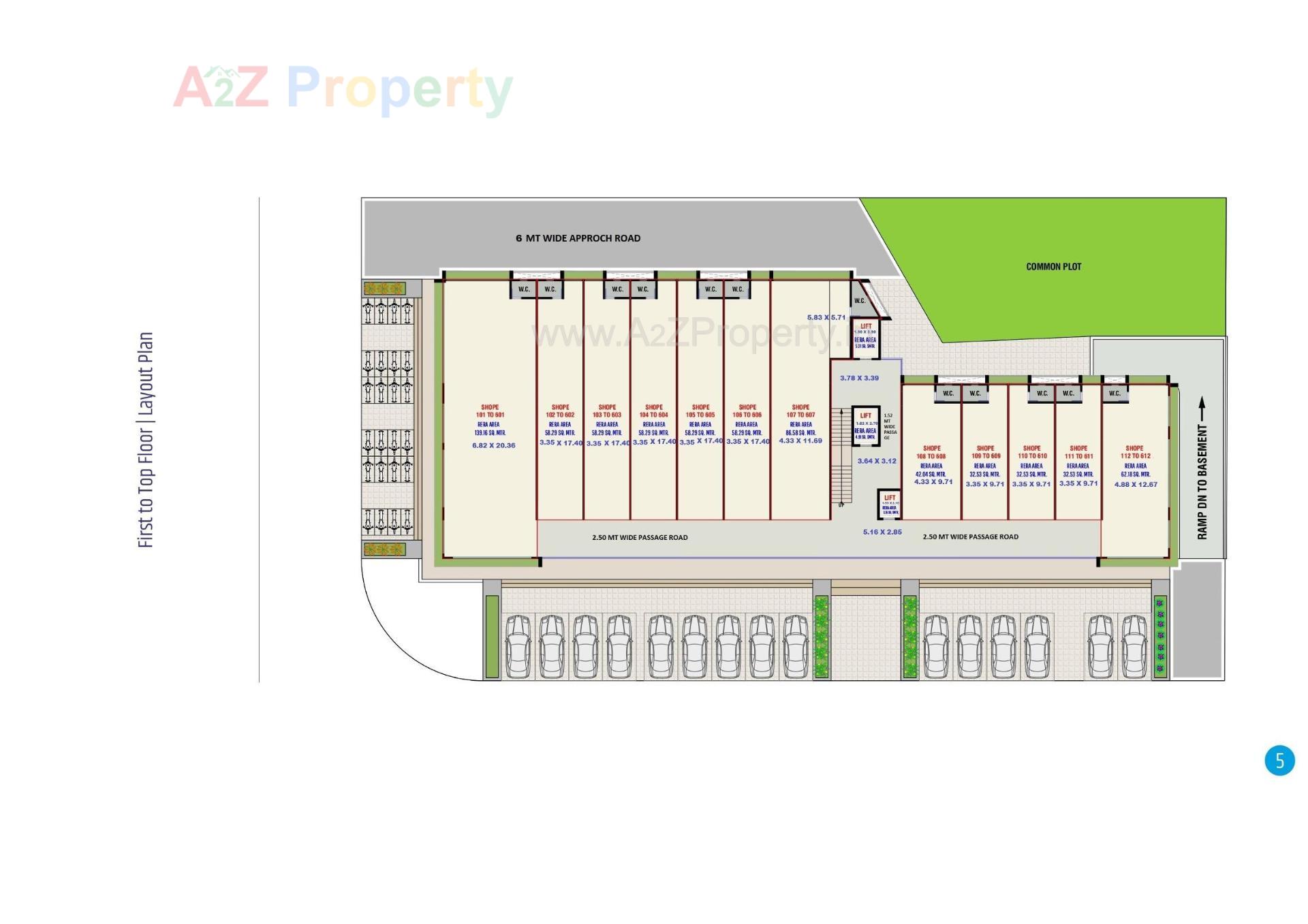 Layout of real estate project One Plus Business Point located at Ahmedabad, Ahmedabad, Gujarat