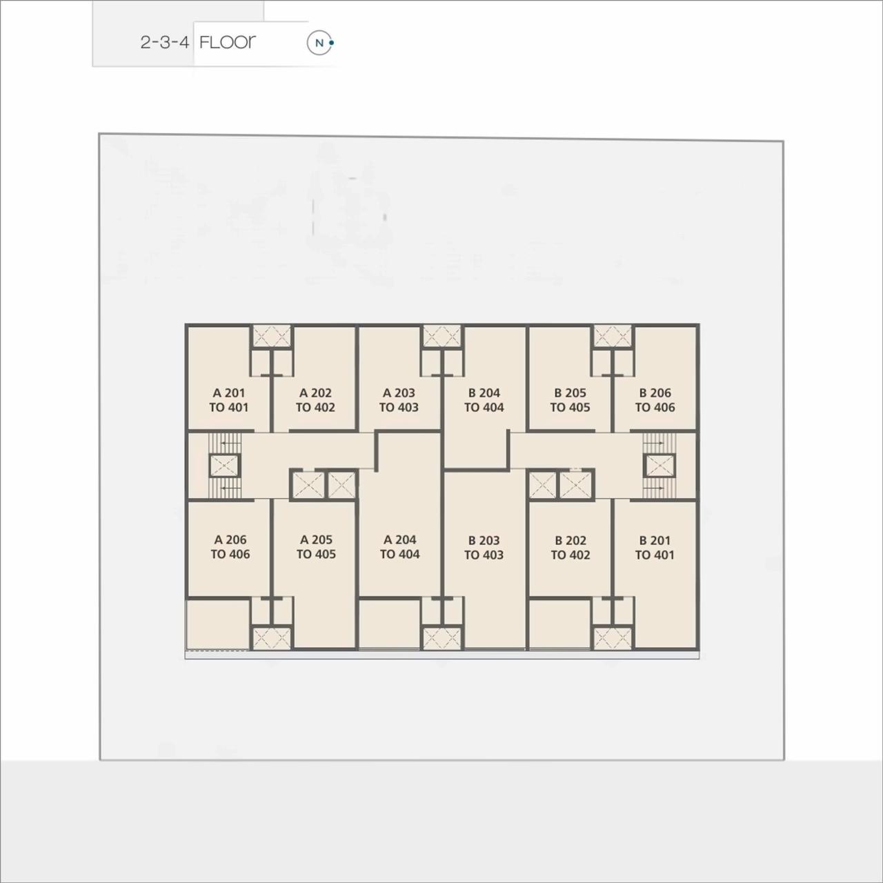 Layout of real estate project One World Capital located at Bodakdev, Ahmedabad, Gujarat