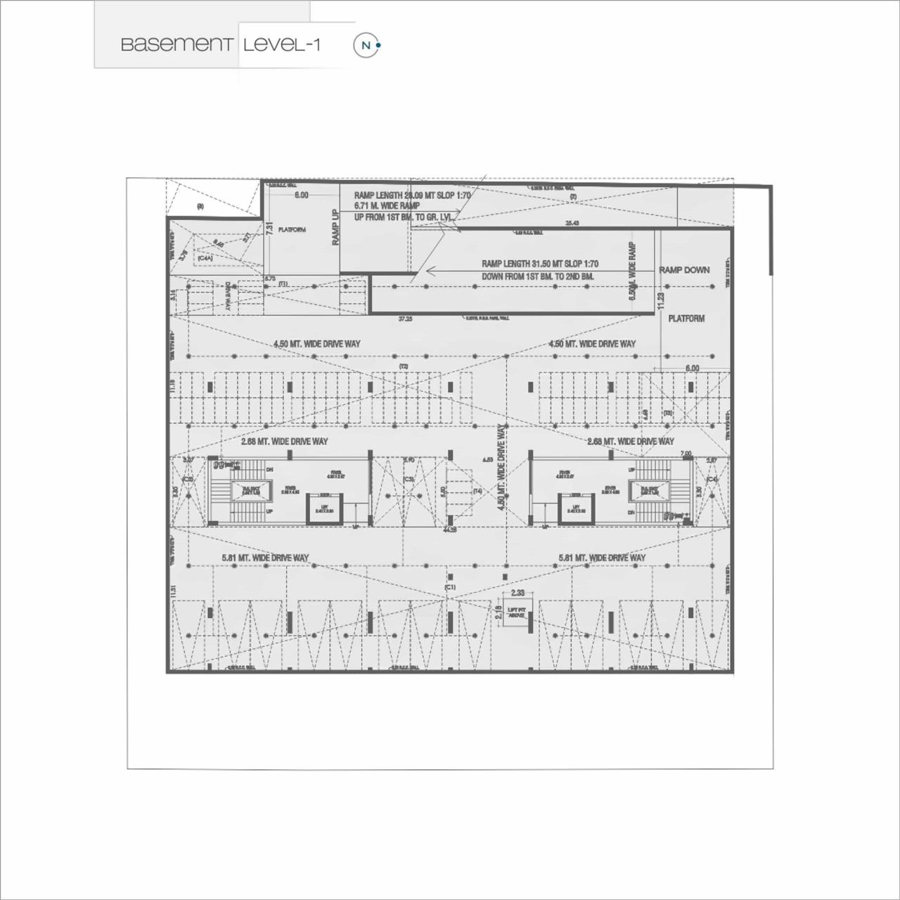 Layout of real estate project One World Capital located at Bodakdev, Ahmedabad, Gujarat