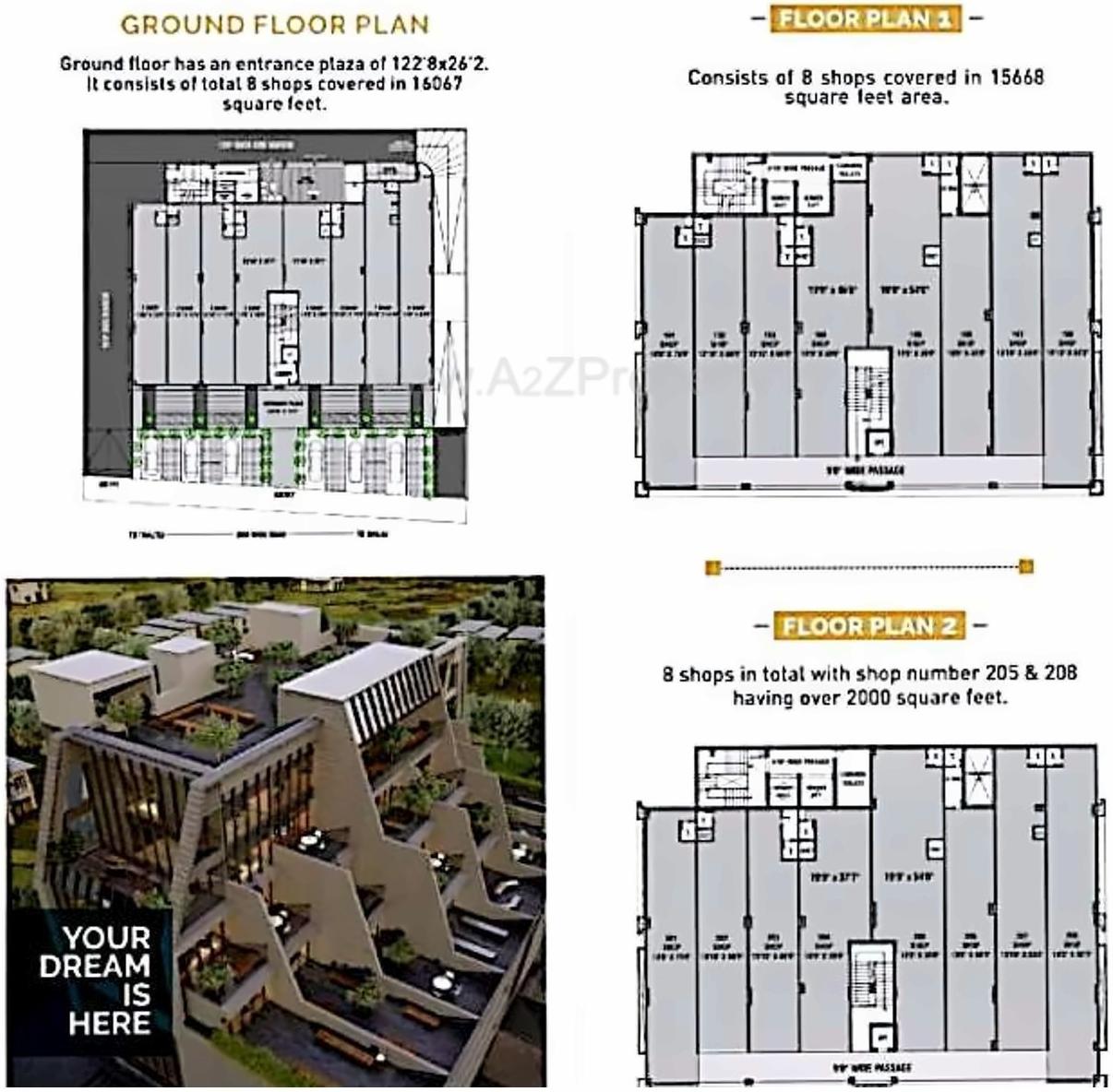 Layout of real estate project One World Metro located at Thaltej, Ahmedabad, Gujarat