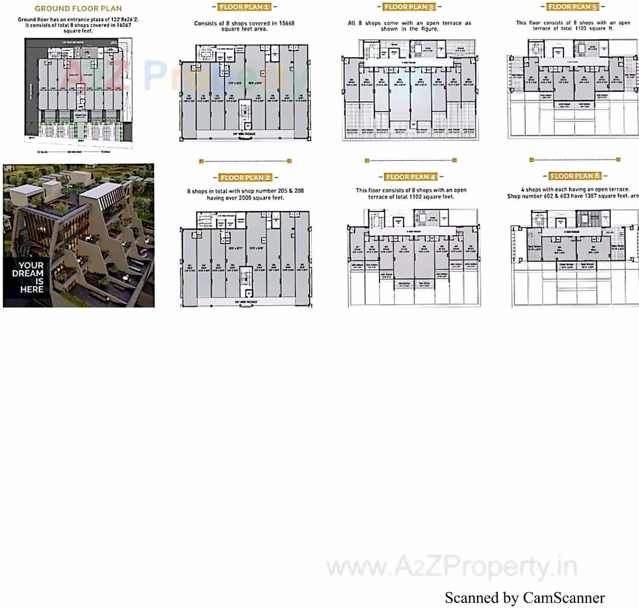 Layout of real estate project One World Metro located at Thaltej, Ahmedabad, Gujarat