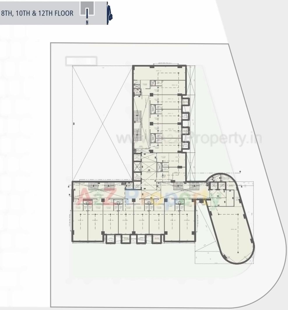 Layout of real estate project One World West located at Ambli, Ahmedabad, Gujarat