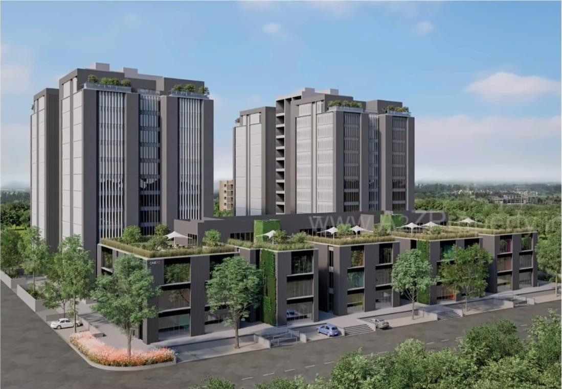 3D Elevation of real estate project One located at Ambli, Ahmedabad, Gujarat
