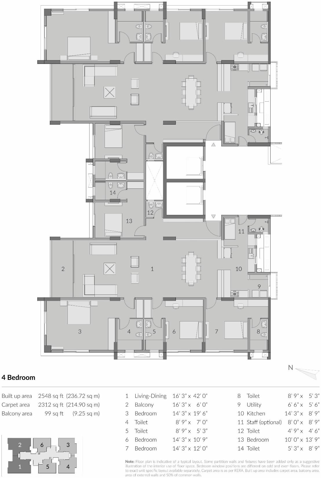 Layout of real estate project One located at Ambli, Ahmedabad, Gujarat
