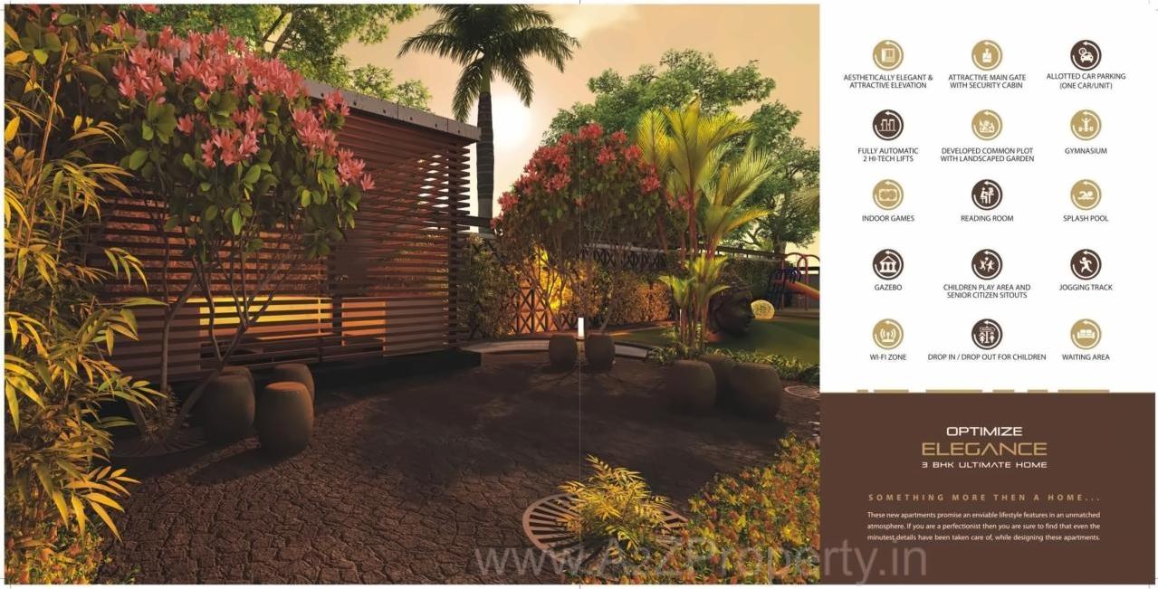 3D Elevation of real estate project Optimize Elegance located at Bodakdev, Ahmedabad, Gujarat