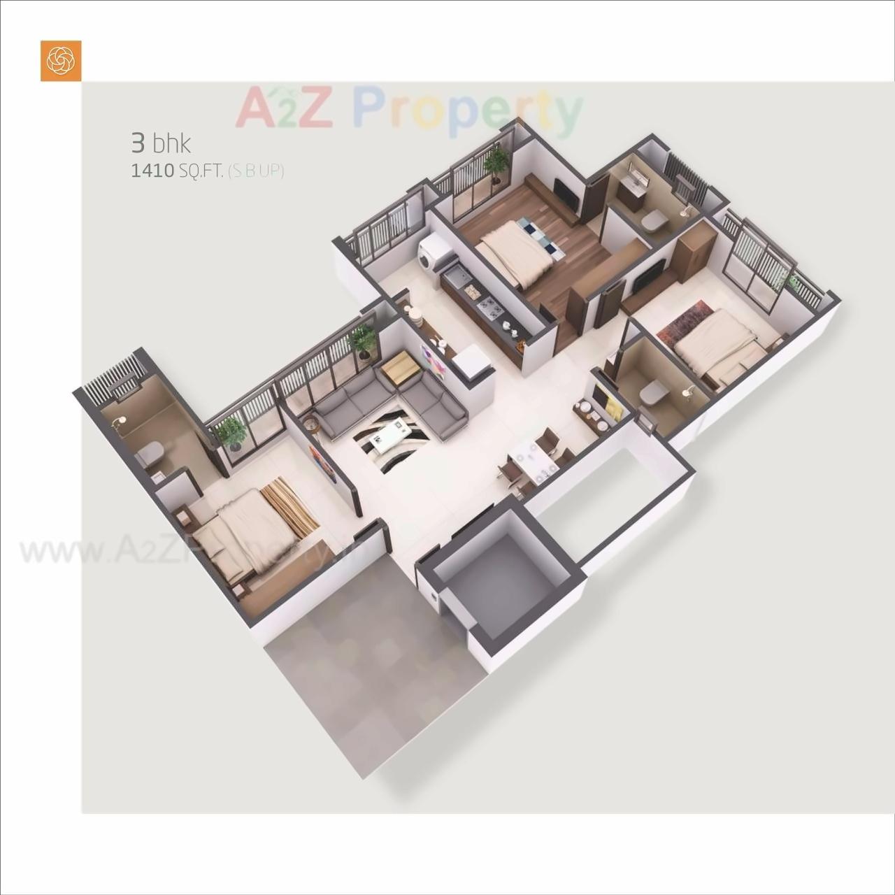 Layout of real estate project Orchid Divine located at Ahmedabad, Ahmedabad, Gujarat