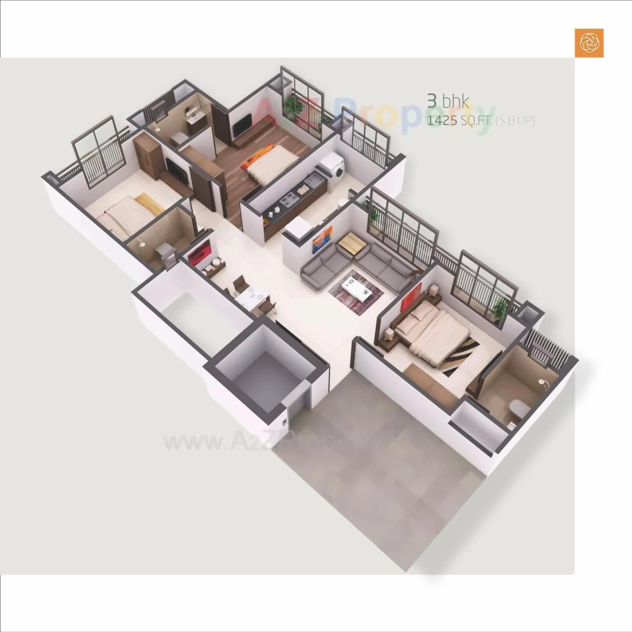 Layout of real estate project Orchid Divine located at Ahmedabad, Ahmedabad, Gujarat