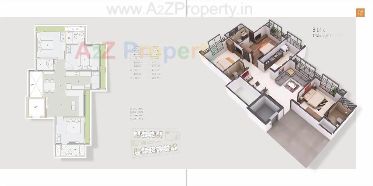 Layout of real estate project Orchid Divine located at Ahmedabad, Ahmedabad, Gujarat