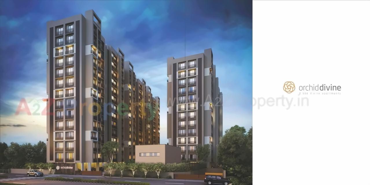3D Elevation of real estate project Orchid Divine located at Ahmedabad, Ahmedabad, Gujarat