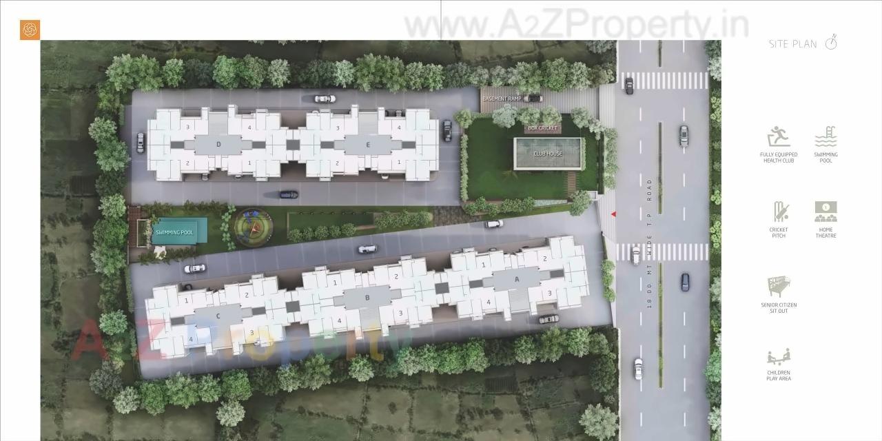 Layout of real estate project Orchid Divine located at Ahmedabad, Ahmedabad, Gujarat