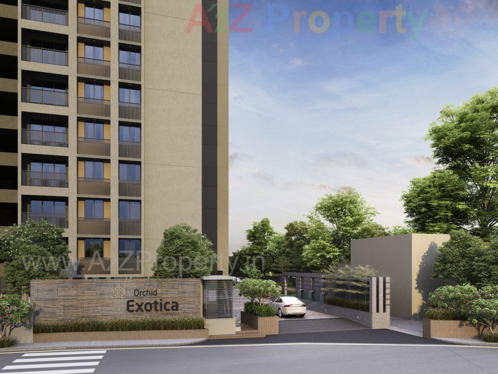 3D Elevation of real estate project Orchid Exotica located at Makarba, Ahmedabad, Gujarat