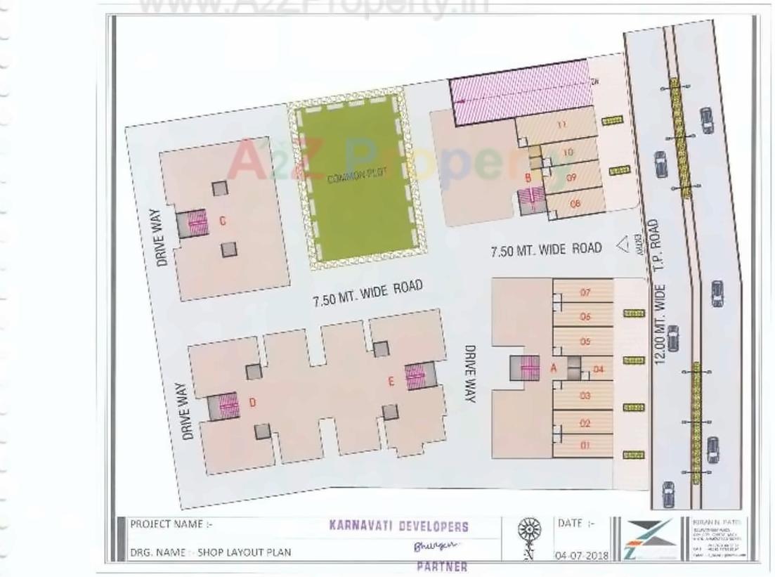 Layout of real estate project Orchid Heritage located at Naroda, Ahmedabad, Gujarat