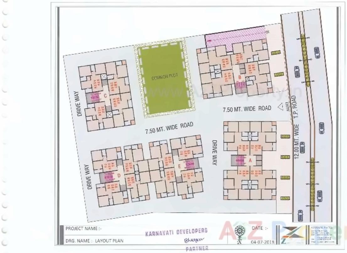 Layout of real estate project Orchid Heritage located at Naroda, Ahmedabad, Gujarat