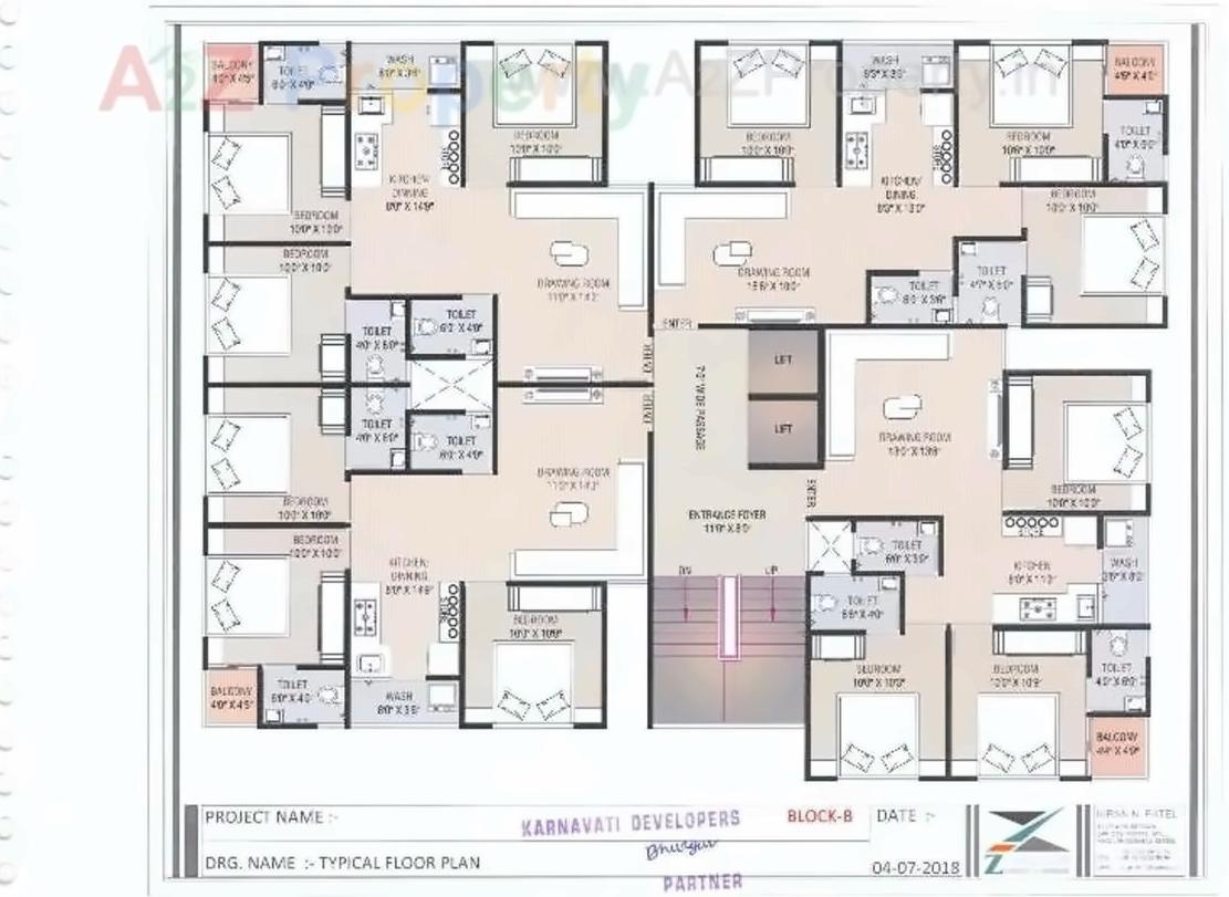 Layout of real estate project Orchid Heritage located at Naroda, Ahmedabad, Gujarat