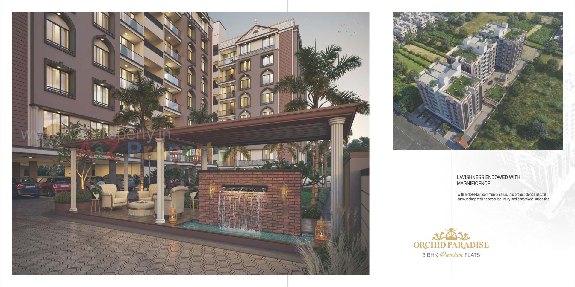 3D Elevation of real estate project Orchid Paradise located at Naroda, Ahmedabad, Gujarat