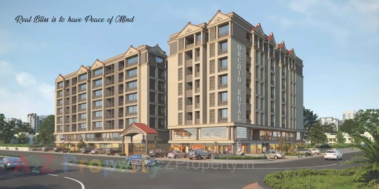 3D Elevation of real estate project Orchid Royal located at Naroda, Ahmedabad, Gujarat