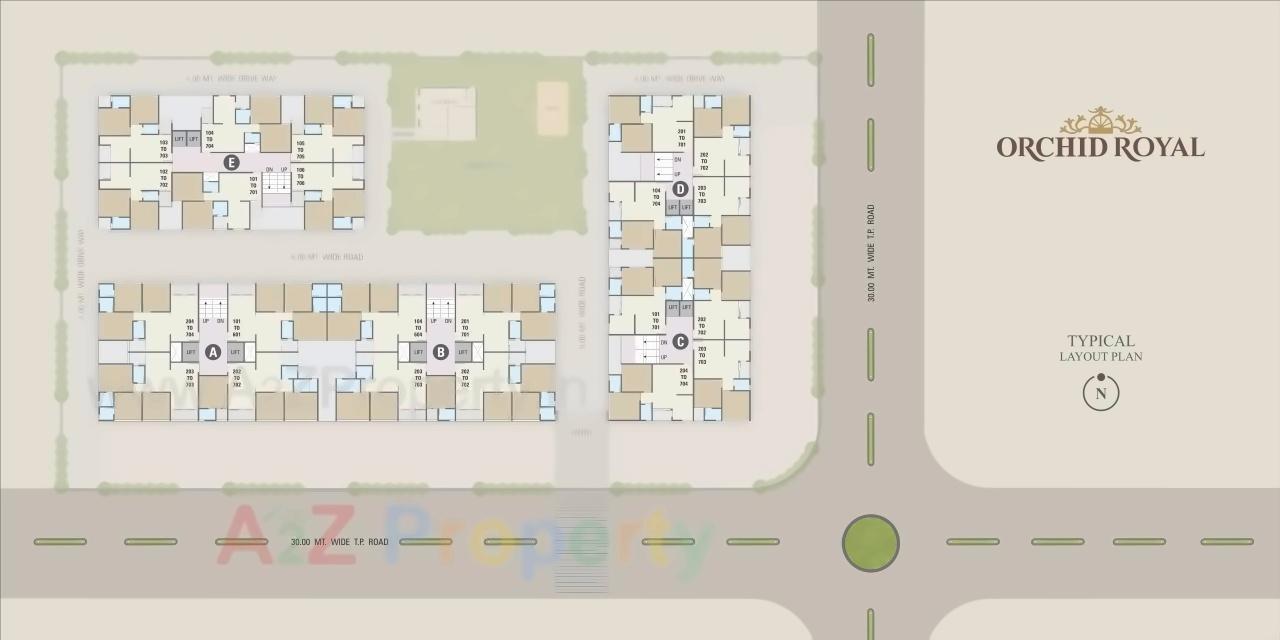 Layout of real estate project Orchid Royal located at Naroda, Ahmedabad, Gujarat