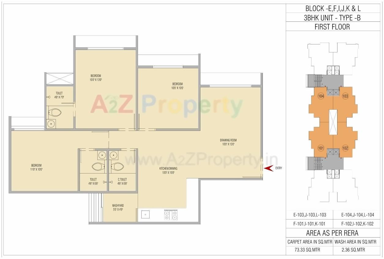 Layout of real estate project Orchid Sky located at Sarkhej, Ahmedabad, Gujarat