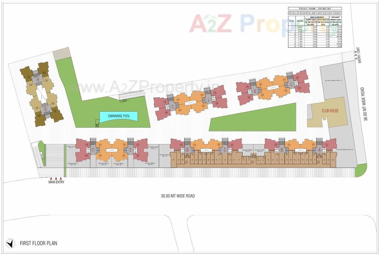 Layout of real estate project Orchid Sky located at Sarkhej, Ahmedabad, Gujarat