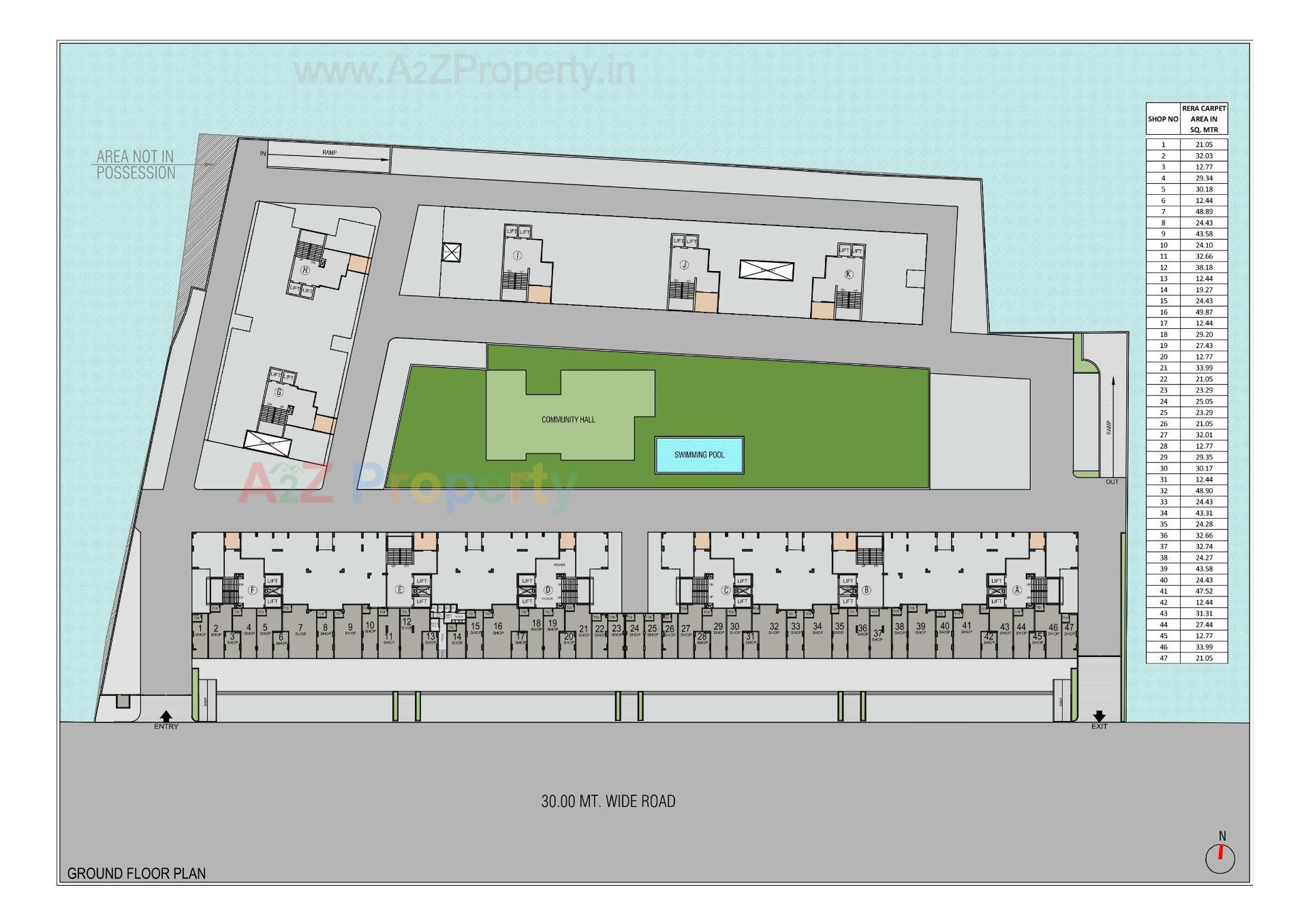 Layout of real estate project Orchid Valley located at Shela, Ahmedabad, Gujarat
