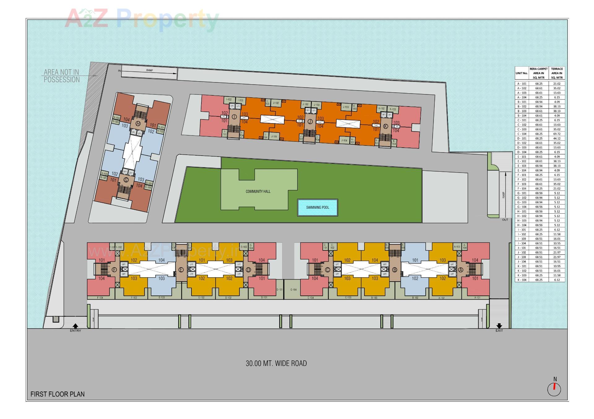 Layout of real estate project Orchid Valley located at Shela, Ahmedabad, Gujarat