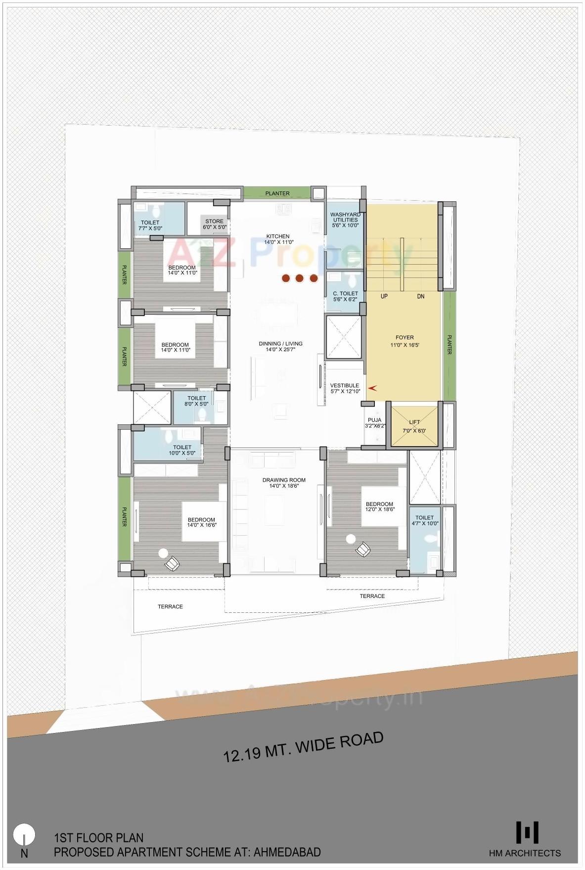 Layout of real estate project Origami located at Changispur, Ahmedabad, Gujarat
