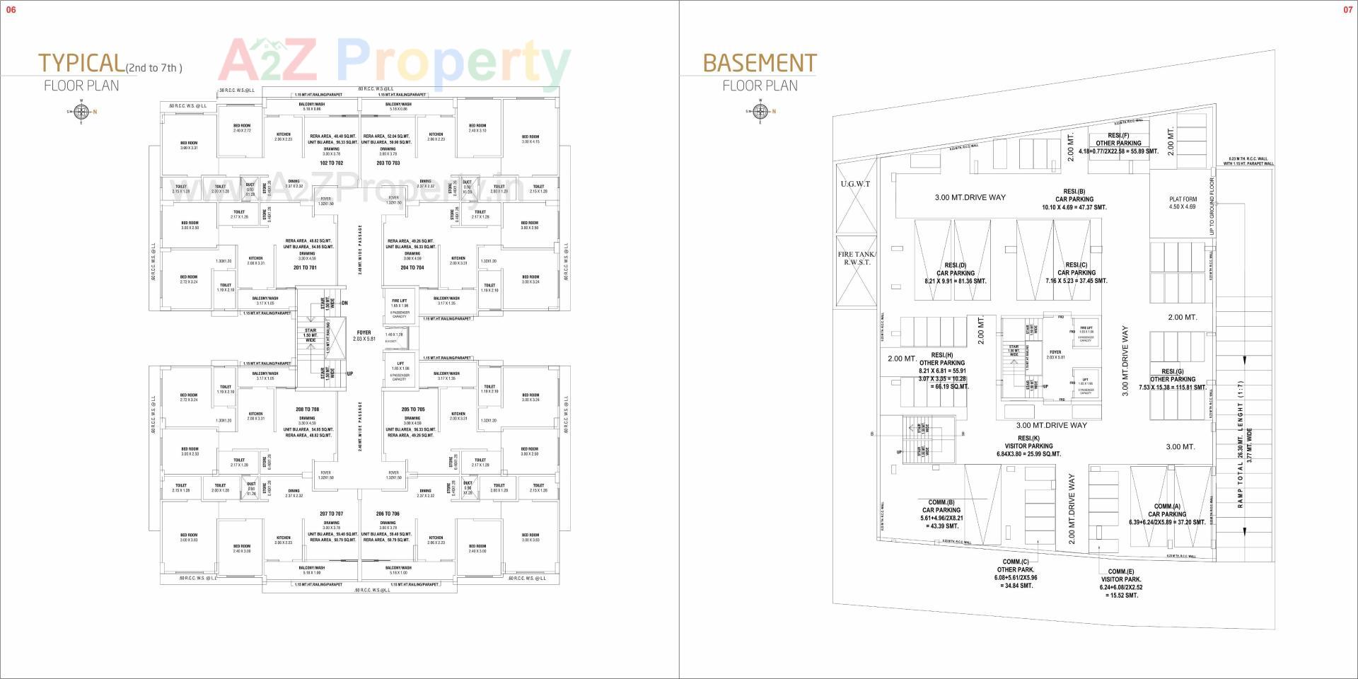 Layout of real estate project Orium located at Tragad, Ahmedabad, Gujarat