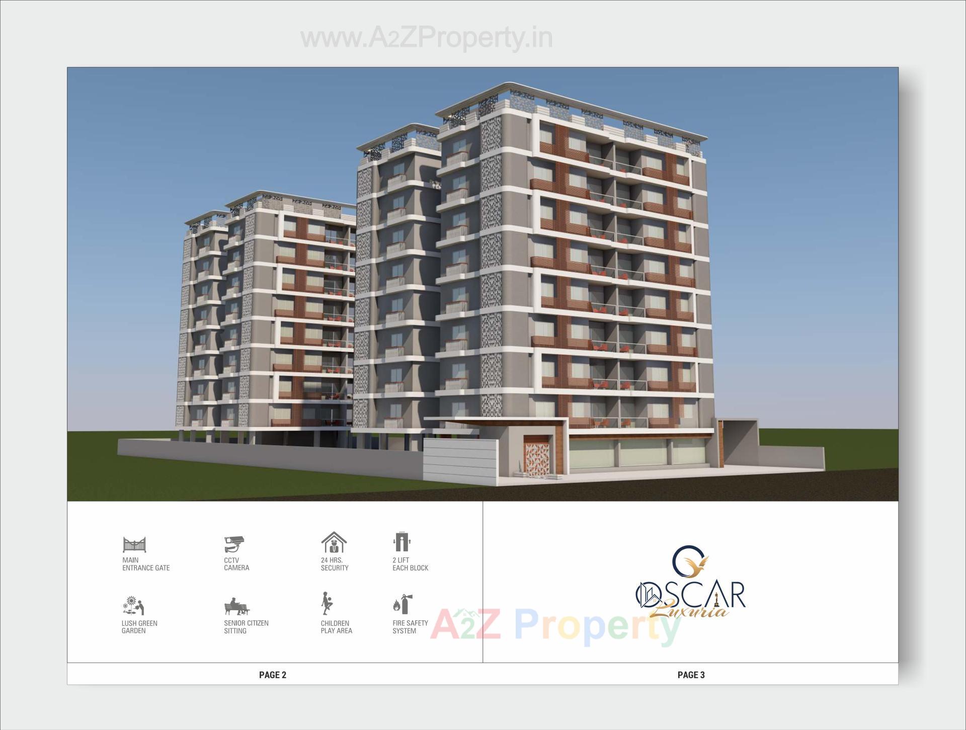 3D Elevation of real estate project Oscar Luxuria located at Nikol, Ahmedabad, Gujarat