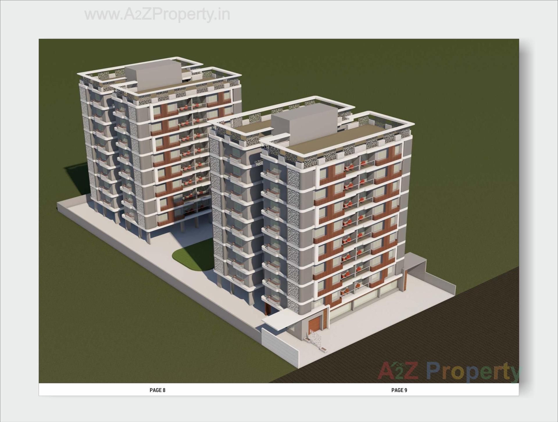 3D Elevation of real estate project Oscar Luxuria located at Nikol, Ahmedabad, Gujarat