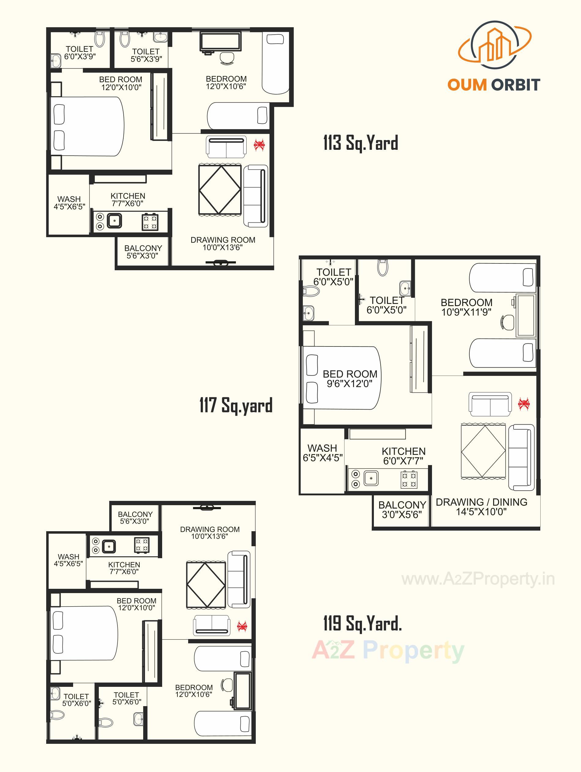 Layout of real estate project Oum Orbit located at Vinzol, Ahmedabad, Gujarat