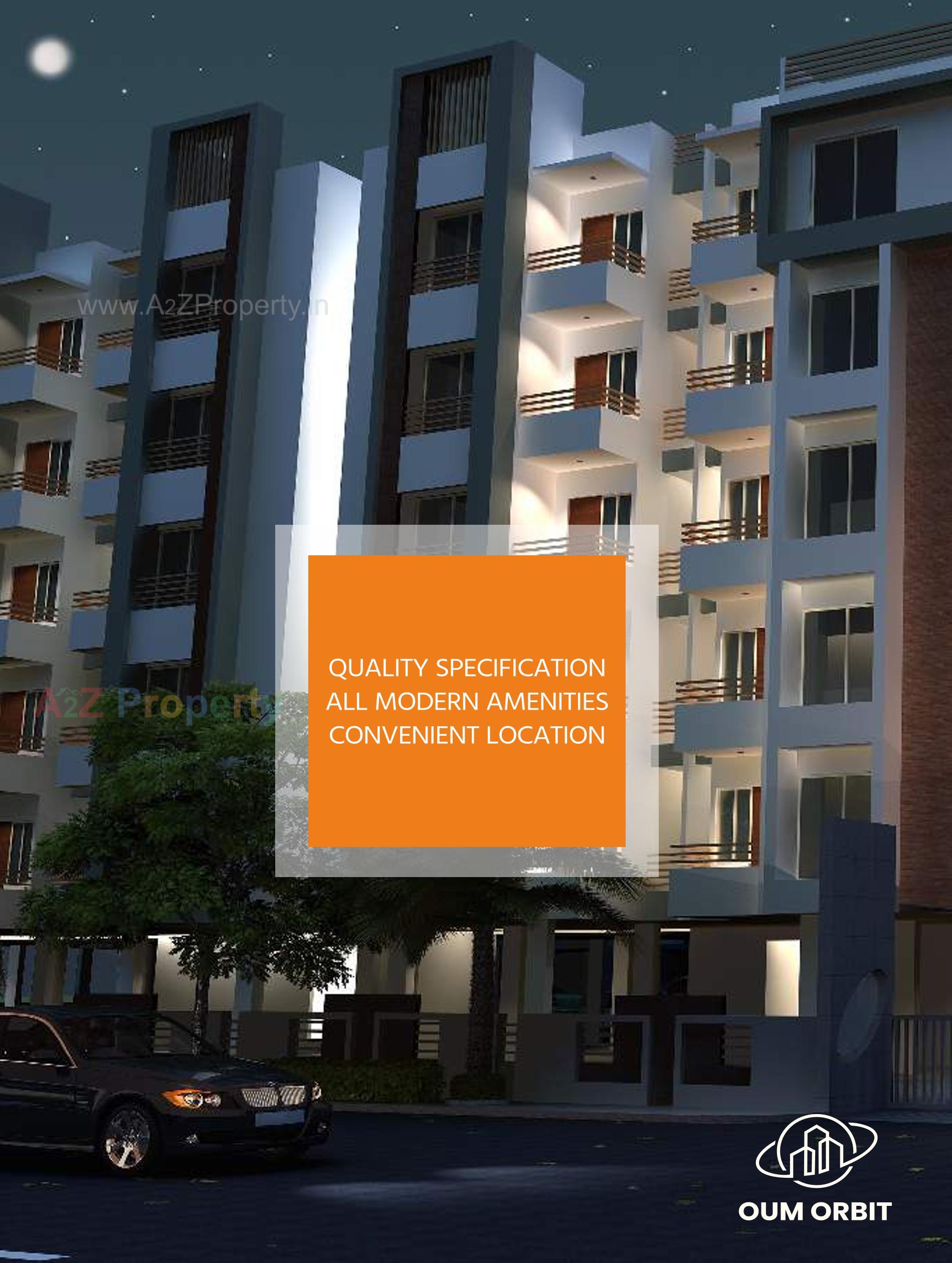 3D Elevation of real estate project Oum Orbit located at Vinzol, Ahmedabad, Gujarat