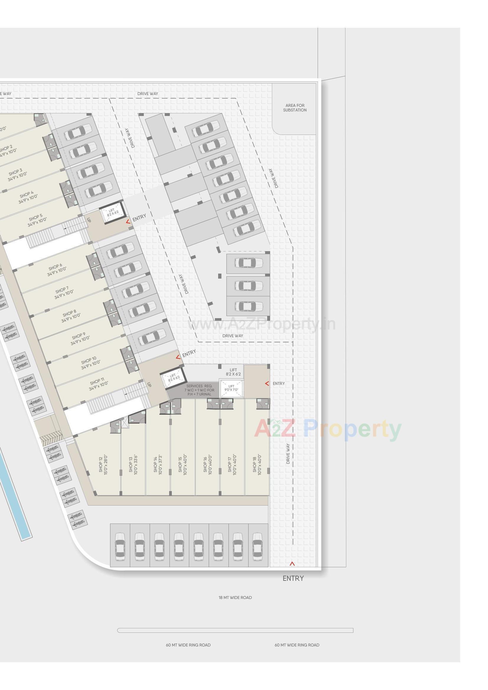 Layout of real estate project Paarijat Business Center located at Vatva, Ahmedabad, Gujarat