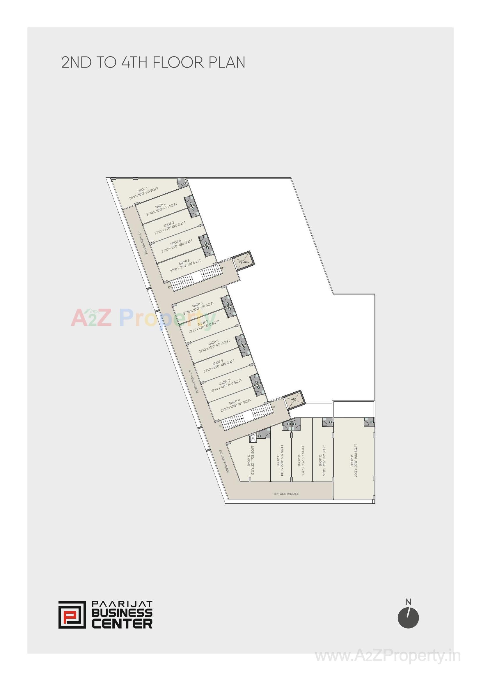 Layout of real estate project Paarijat Business Center located at Vatva, Ahmedabad, Gujarat